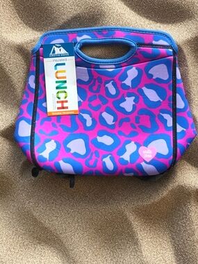 Arctic Zone Pink & Purple Leopard Neoprene Lunch Tote